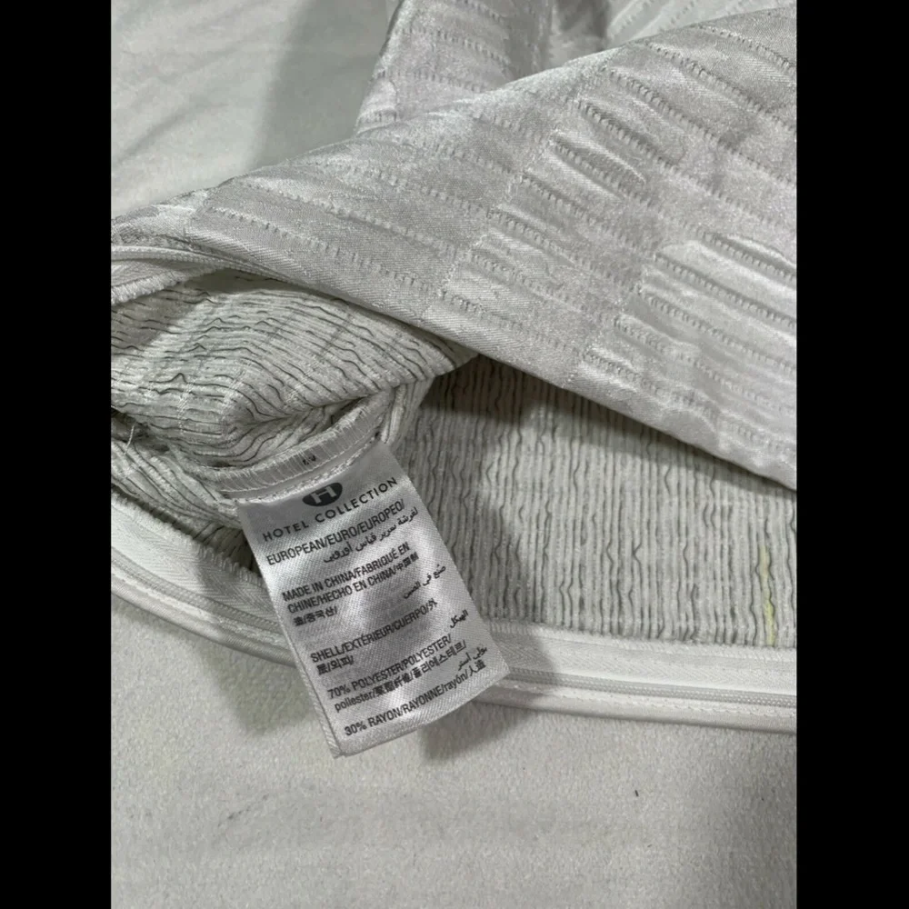 NIB Hotel Collection Moire Quilted (1) Euro European Sham Pillow Case‎